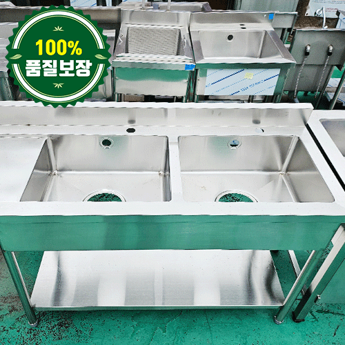 중고 2조 좌날 싱크대 1800 (수전타공/대배수구/좌측삼면파이프)